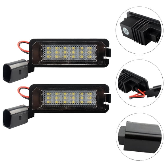 TAILTOSS LED Number Plate Lamp Ultra Bright PVC Car Bulb for Interior and Exterior Lights Assorted Color 2 Pcs