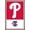Barnwood Framed Version, variant on MLB Philadelphia Phillies - Logo 22 Wall Poster with Pushpins, 22.375" x 34"