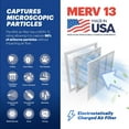 thumbnail image 4 of BNX 20x20x1 MERV 13 Air Filter 4 Pack - MADE IN USA - Electrostatic Pleated Air Conditioner HVAC AC Furnace Filters - Removes Pollen, Mold, Bacteria, Smoke, 4 of 9