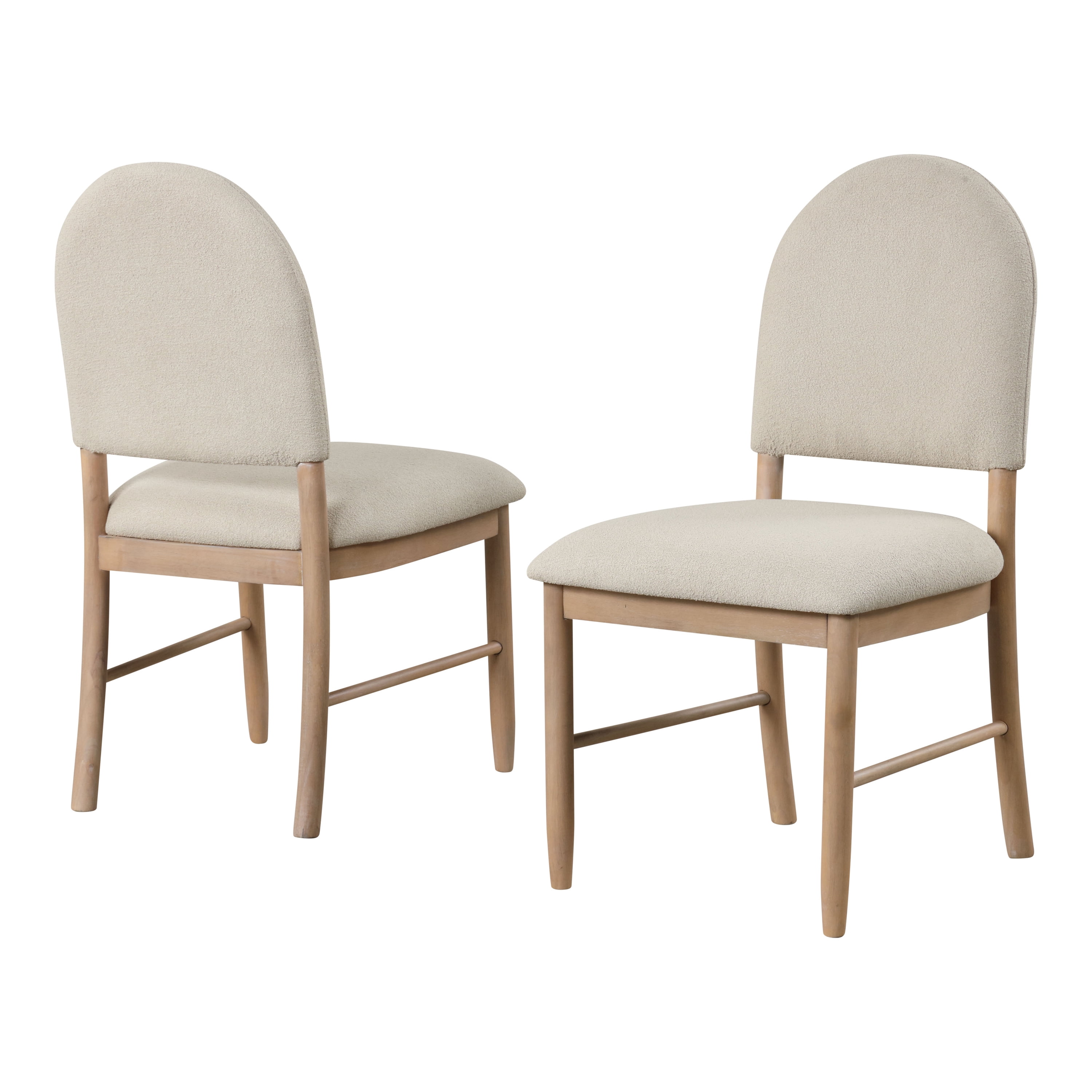 Furniture of America Parpel Transitional Fabric Dining Chairs, Natural and Beige (Set of 2)