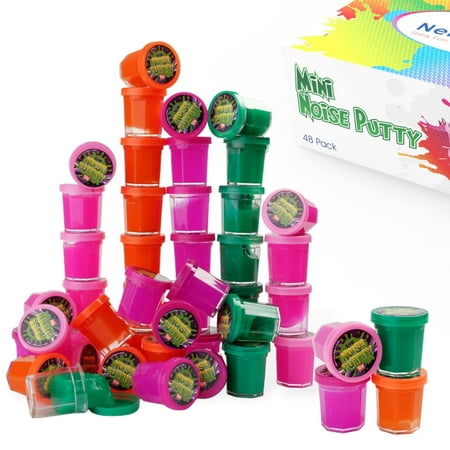 Party Favors for Kids - 48 Mega Party Favor Pack of Slime - 1.5  - Mini Noise Putty in Assorted Neon Colors - Bulk Toys - Stocking Stuffers - and Birthday Party Favors - Bulk Pack of 4 Dozen price history on PriceWatchPro
