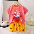 thumbnail image 2 of NOLDARES Toddler Boy Short Sleeve Shirt & Casual Shorts Set Kids Summer Clothes Suit 2T 3T 4T Little Boys Outfits(Pink,3-4 Years), 2 of 4