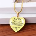 thumbnail image 3 of Colgante de corazón de español Para Mi Hija y Para Mi Hijo Para mujer, regalo de cumpleaños, regalos de graduación, joyería, collar, llavero, 3 of 4