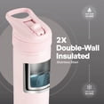thumbnail image 3 of TAL 26oz Stainless Steel Ranger Water Bottle with Easy Sip Straw, Pink Shimmer, 3 of 7
