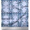 thumbnail image 1 of Soimoi Rayon Fabric Floral & Ogee Damask Print Fabric by the Yard 56 Inch Wide, 1 of 1