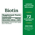 thumbnail image 3 of Nature's Bounty Biotin Softgels, 5000 mcg, 72 Ct, 3 of 7