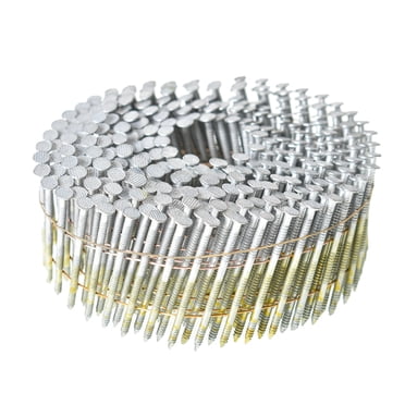 3600 Pack 2" X 0.092" Siding Nails – 15 Degree Wire Coil, Full Round Head, Galvanized