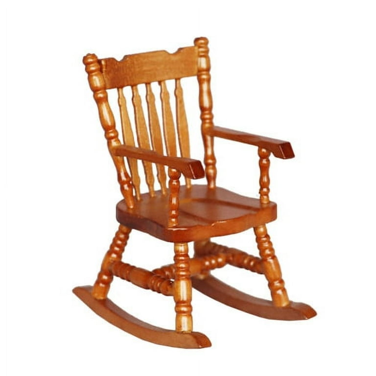 Zhaomeidaxi Wooden Chairs 1 12 Model Chairs Mini Wooden Rocking Chairs for Accessories Furniture Decoration