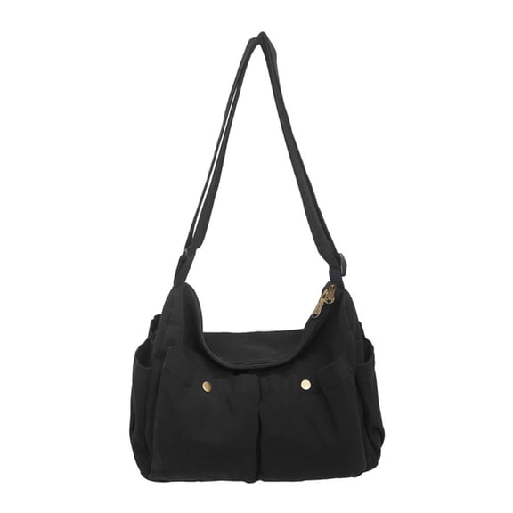 Aesthetic Canvas Crossbody Bag Messenger Bag with Multiple Pockets for Women Men