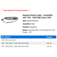 thumbnail image 2 of Negative Battery Cable - Compatible with 1999 - 2006 GMC Sierra 1500 2000 2001 2002 2003 2004 2005, 2 of 2
