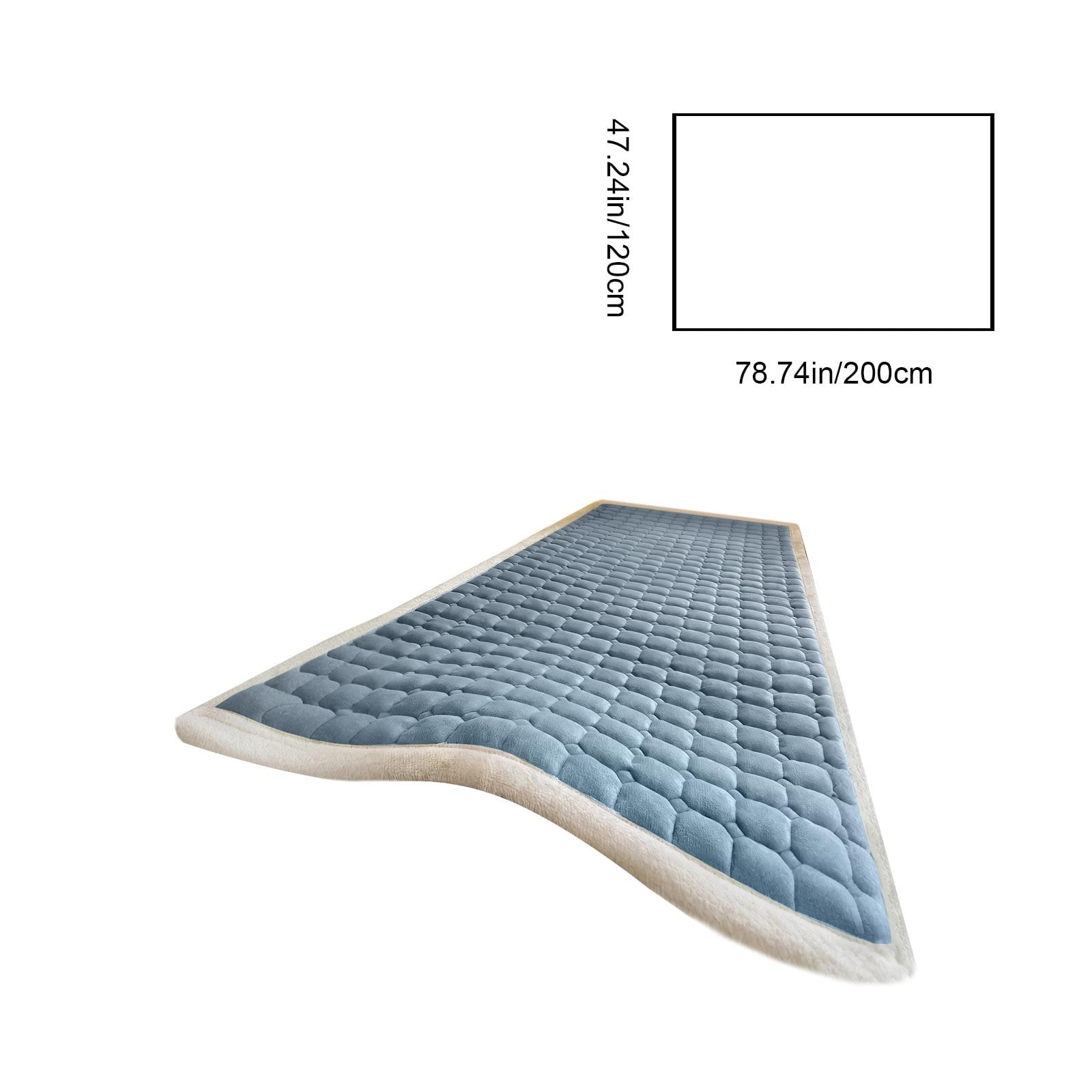 Tgbvmt Milk Velvet Mattress Pad Winter Antistatic 3-Layer Ergonomic Mattress Double Thickened Warm Mattress Pad for Student Dormitory Bunk Bed Single Size Floor Home Bedroom Sleep Rest Decor Favors
