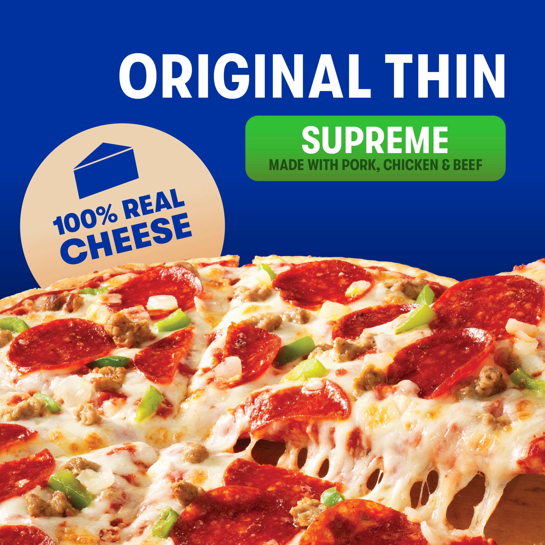 Jack's Frozen Pizza Original Thin Crust Supreme and Cheese Pizza, 15.8 Oz
