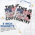 thumbnail image 3 of (2 Pack) Rodeo Magnets - American Flag Design - This is God's Country - 5" On Longest Side - Premium Magnet - for Cars, Refrigerators, Toolboxes, Lockers - Made in USA - MAG16019, 3 of 7