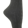 thumbnail image 2 of 5 Pairs Awesome Women Thigh High Cotton Boot Socks. Durable Knee High Socks, Perfect As Winter & Spring Socks Size 6-9 Black T1024, 2 of 2