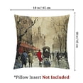 thumbnail image 4 of BANET Throw Pillow Cushion Cover Pack of 2, Couple in Love Walking in The City Streets in Rainy Day Dramatic , Zippered Double-Side Digital Print Decor, 12x12in, 4 of 7