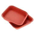 thumbnail image 1 of Bandeja de maceta de plástico de forma cuadrada de 2 piezas Bandeja de agua de maceta Soporte de maceta multifuncional para el hogar Base en maceta a prueba de fugas para el hogar (Beige S), 1 of 6