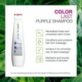 thumbnail image 3 of BIOLAGE ColorLast Purple Shampoo | Neutralizes Brassy & Yellow Tones | Paraben-Free | For Color Treated Hair, 33.8 Fl. Oz., 3 of 3