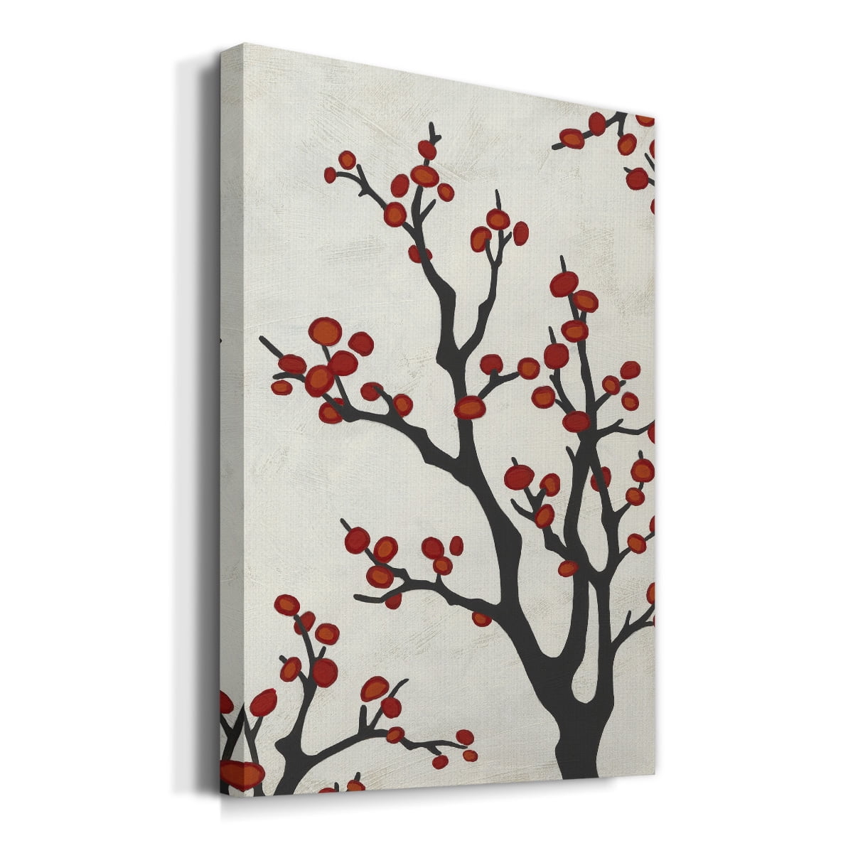 Red Berry Branch II Premium Gallery Wrapped Canvas - Ready to Hang