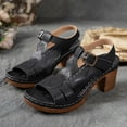 thumbnail image 6 of Dakaela Women's Orthopedic Sandals Block Heels Wedge Platform Pumps Slingback Dressy Shoes, 6 of 8
