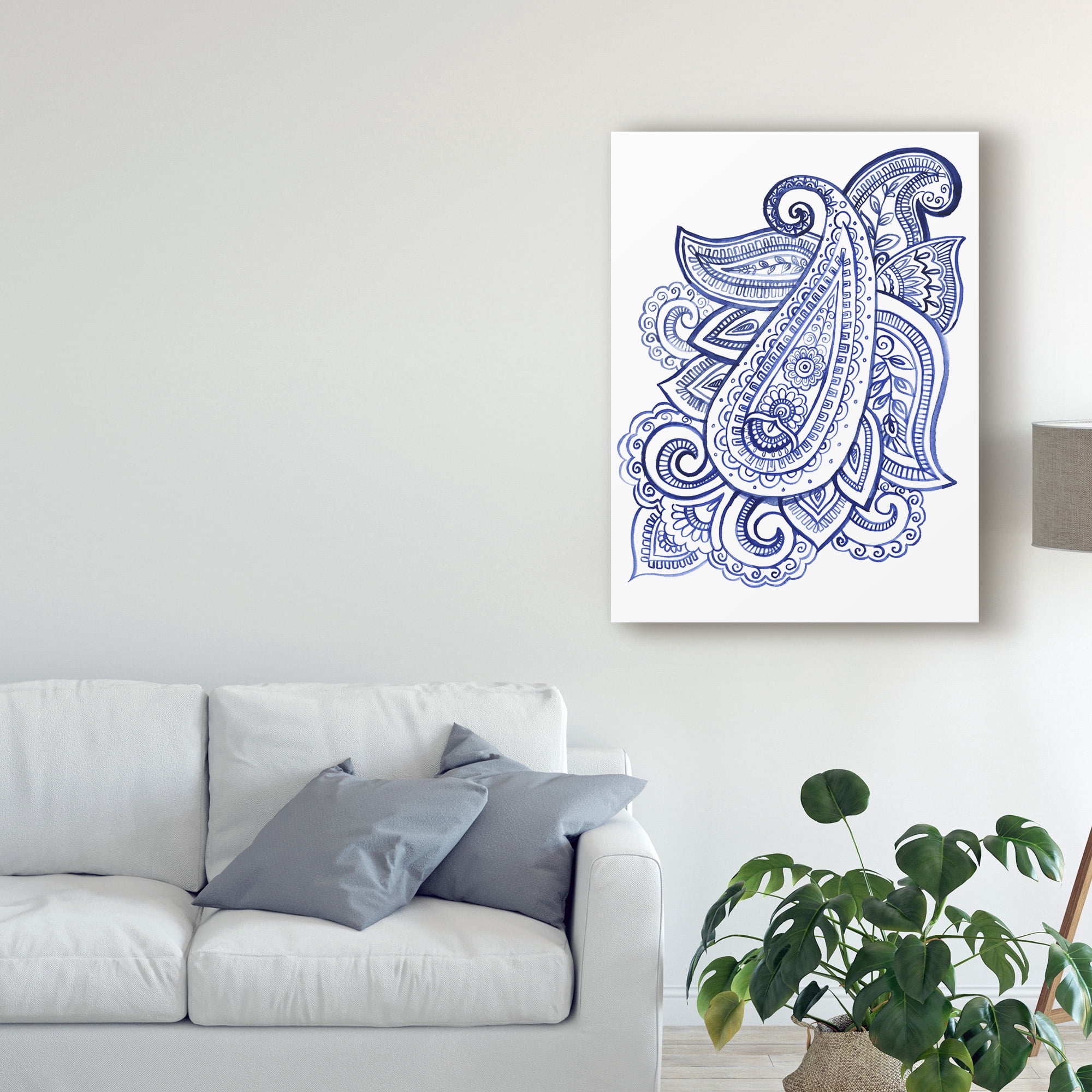Trademark Fine Art 'Indigo Paisley III' Canvas Art by Jennifer Paxton Parker