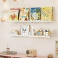 thumbnail image 3 of Lifewit Kids Bookshelf 8 Pack, 15" Acrylic Floating Shelves for Wall Mounted, White Clouds Nursery Book Toy Hanging Racks for Baby/Toddler/Children in Bedroom, Living Room Decor, 3 of 10