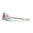 thumbnail image 3 of Primal Gold 10 Karat White Gold Genuine Pink Tourmaline Birthstone Ring, 3 of 7