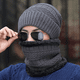 thumbnail image 4 of Gorro de invierno para hombre, cálido gorro de punto, moda coreana, gorro de algodón para jóvenes, protección para los oídos a prueba de frío, gorro de lana con forro polar para hombre, 4 of 6