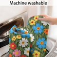 thumbnail image 5 of Pioneer Flower Floral Print Pattern Bathroom Rugs Mat, Non Slip Microfiber Bathroom Rug with Rubber Backing, Soft Mats for Bathroom Floor Tub Shower, 17"x30", 5 of 5