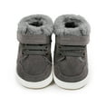 thumbnail image 5 of Babys Fashion Autumn Winter Boys High Top Cotton Shoes Toddler Shoes Grey 0 Months-6 Months, 5 of 5