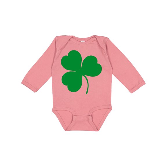 Inktastic Green Irish Shamrock Clover Boys or Girls Long Sleeve Baby Bodysuit