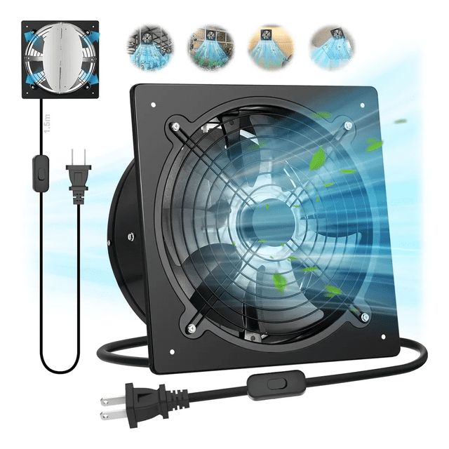 Extractor De Aire Ventilador Industrial 12inch 150w 4800m3/h Xtellar negro