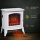 HOMCOM Electric Fireplace, Freestanding Fireplace Stove 750W/1500W, White - image 2 of 9