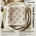 thumbnail image 4 of Vargottam Premium Cotton Muslin Napkins - Set of 12, 20-Inch Beige Dots Design, Soft and Absorbent Cloth Napkins for Dining, Decor, Weddings, and Special Occasions - Machine Washable, Table Linens, 4 of 7