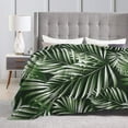 thumbnail image 4 of Kll Fleece Blanket Plush Throw Blanket Tropical Palm Leaves1,Soft Fuzzy Cozy Flannel Blanket For Couch Sofa Bed.(50"X40"), 4 of 9