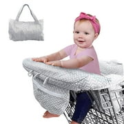 2-in-1 Shopping Cart Cover and Highchair Cover for Baby, Large Size with Cell Phone Storage, Best Gift Idea