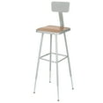thumbnail image 4 of Hampden Furnishings Clint 32-39" Adjustable Steel Science Stool with Backrest, Grey, 2 Pk, 4 of 8