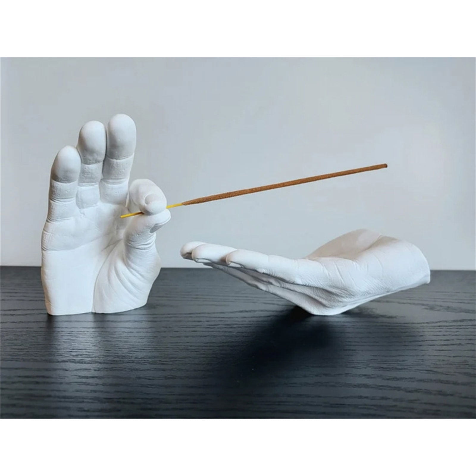 Decorative Hand Shape Incenses Burners with Ashes Catchers Handmade Resins Incenses Holder for Desktop Ornaments