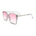 thumbnail image 3 of Womens Rectangular Chic Contemporary Designer Style Sunglasses Slate - Pink, 3 of 4