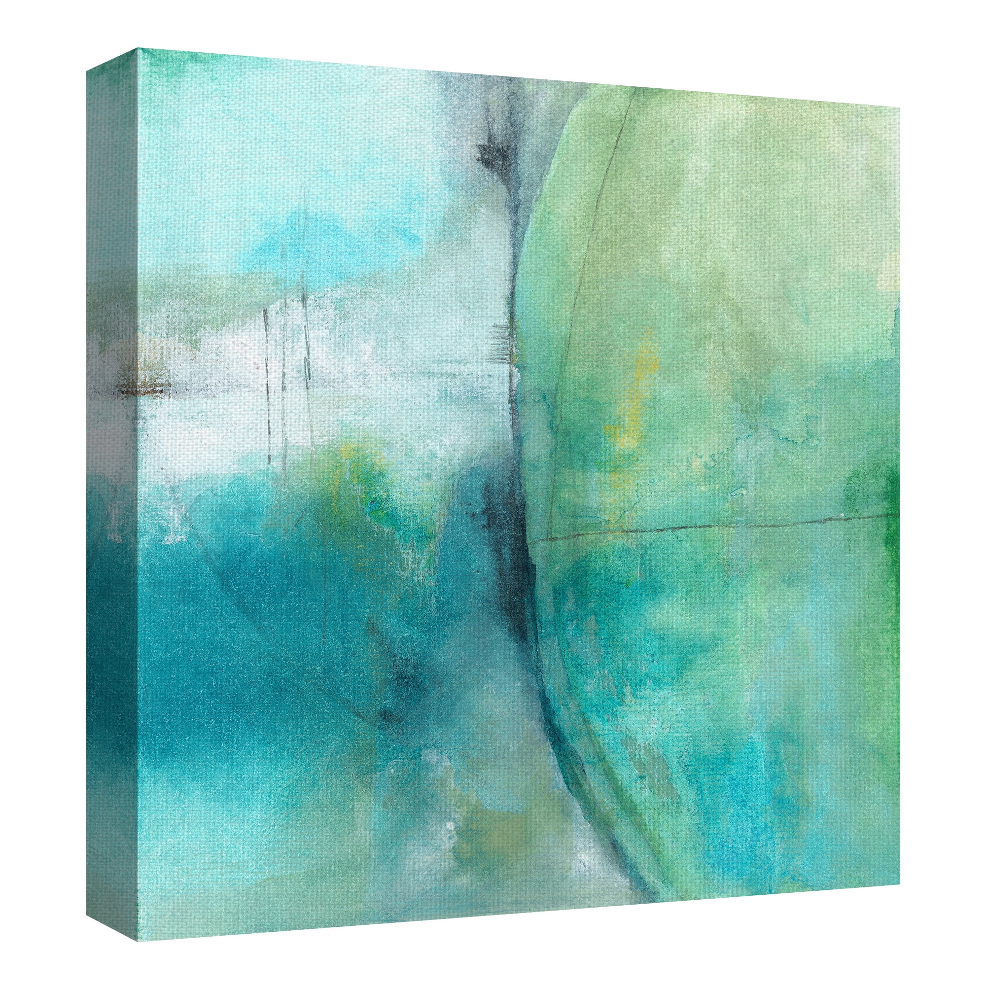 Masterpiece Art Gallery Amid The Roar Blue Abstract by Michelle Oppenheimer Canvas Art Print 24" x 24"