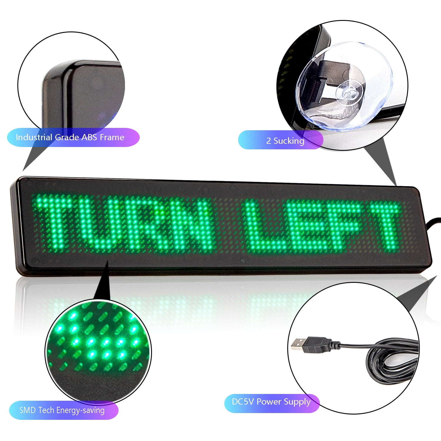 LED-Taxi-Schild für Auto, USB-Stromversorgung, 5-6V