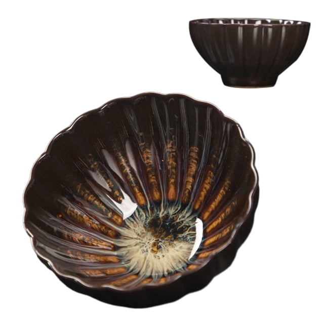 Taza de té kungfú chino, taza de té glaseada Tianmu, taza de té de cerámica, taza de té Tianmu brillante, hermosa taza de té Jianzhan