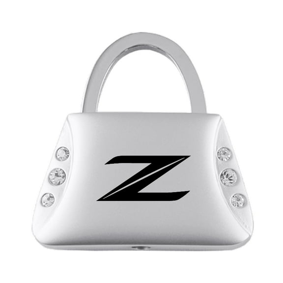 Nissan Z Jeweled Purse Shape Key Ring (Silver)