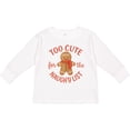 thumbnail image 3 of Inktastic Too Cute for the Naughty List Gingerbread Christmas Boys or Girls Long Sleeve Toddler T-Shirt, 3 of 5