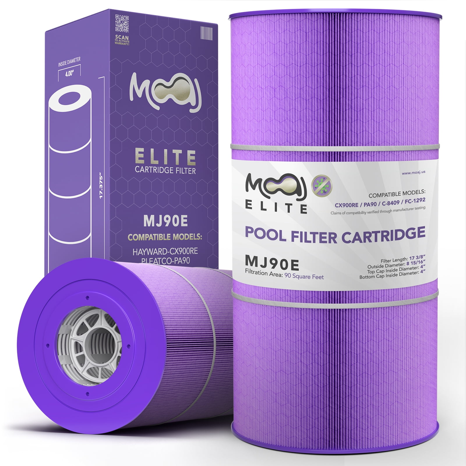 MOAJ Elite Pool Filter Replaces Hayward C900, CX900RE, PA90, Unicel C