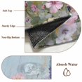thumbnail image 6 of Spring Pink Flower Round Area Rug 4 FT, Non Slip Indoor Outdoor Rug, Lavender Botanical Blue Wood Board Washable Soft Circular Carpet Non-Shedding Floor Mat for Coffee Table Nursery Foyer Balcony, 6 of 8