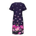 thumbnail image 5 of JINMGG 2026 Summer Dresses under $10.00 Fashion Women Summer Printing Causal V-Neck Button Short Sleeve Vacation Pockets Dress, 5 of 5