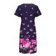 thumbnail image 5 of Puntoco Vestido De Manga Corta Con Cuello En V, Vestido Estampado Con Cuello En V Y Botones De Manga Corta Con Bolsillo Para Mujer Rojo Rosa (31413) Xxl, 5 of 5