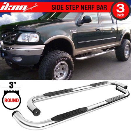 - Ikon Motorsports Running Boards for 09-14 F-150 SuperCrew Cab 3 Inch Stainless Steel