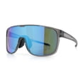thumbnail image 5 of Classic Oversized Mens Shield Sport Plastic Minimal Color Mirror Lens Sunglasses Slate - Blue Mirror, 5 of 7