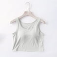 thumbnail image 2 of fatyb Crop Tank Tops for Women with Built in Bra Sleeveless Padded Womens Workout Yoga Shirts Activewear, 2 of 4